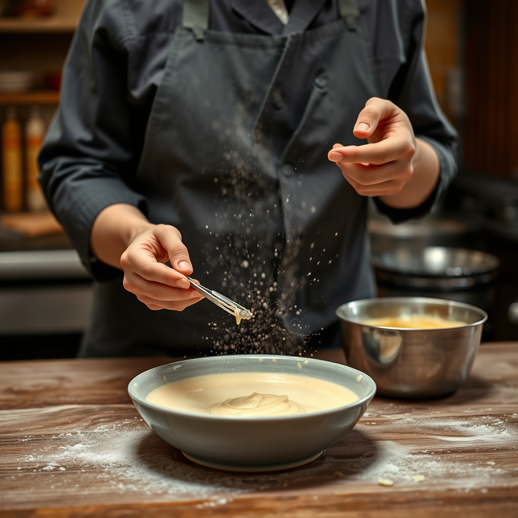Preparing the Batter - japanese fluffy pancake recipe