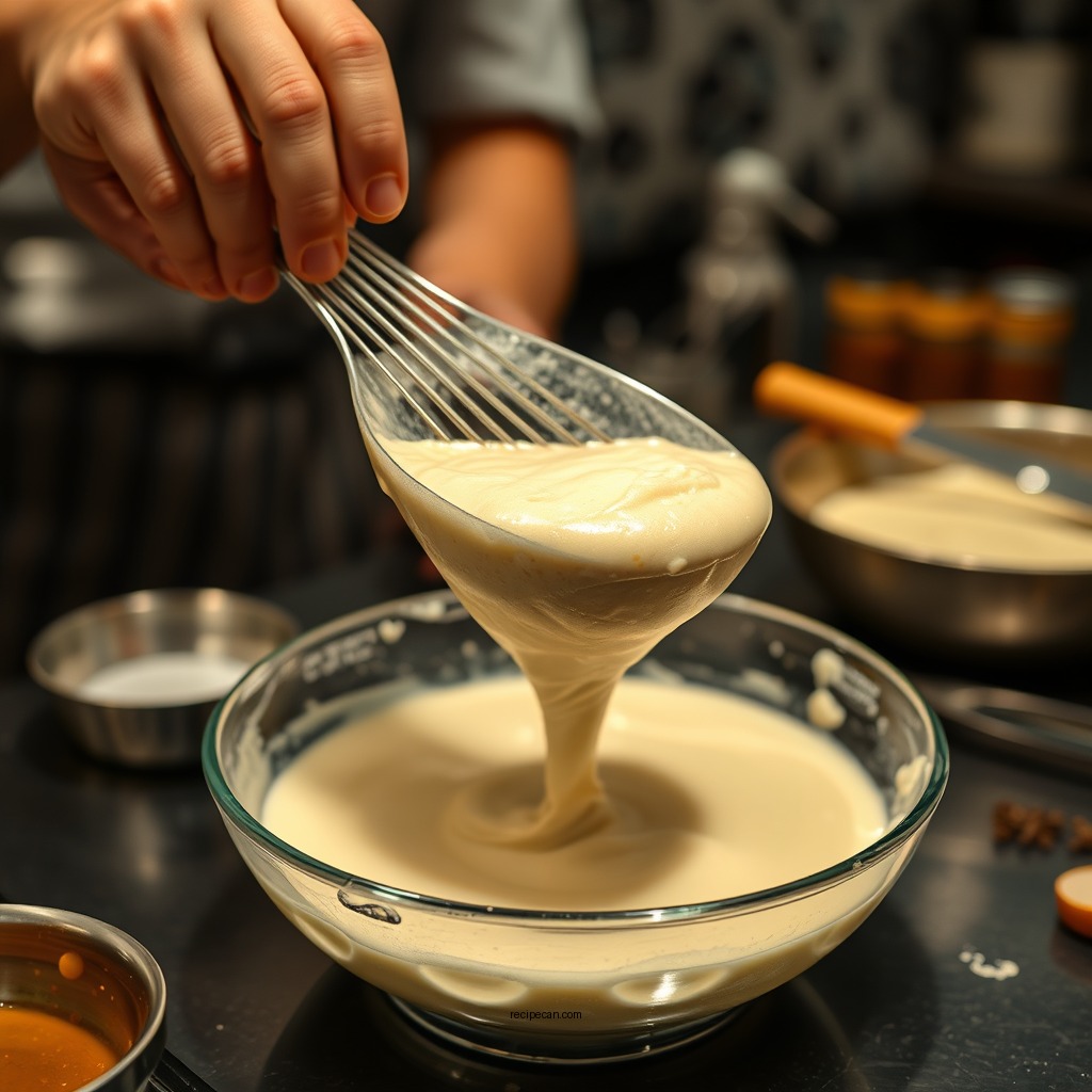 Preparing the Batter - japanese fluffy pancakes recipe