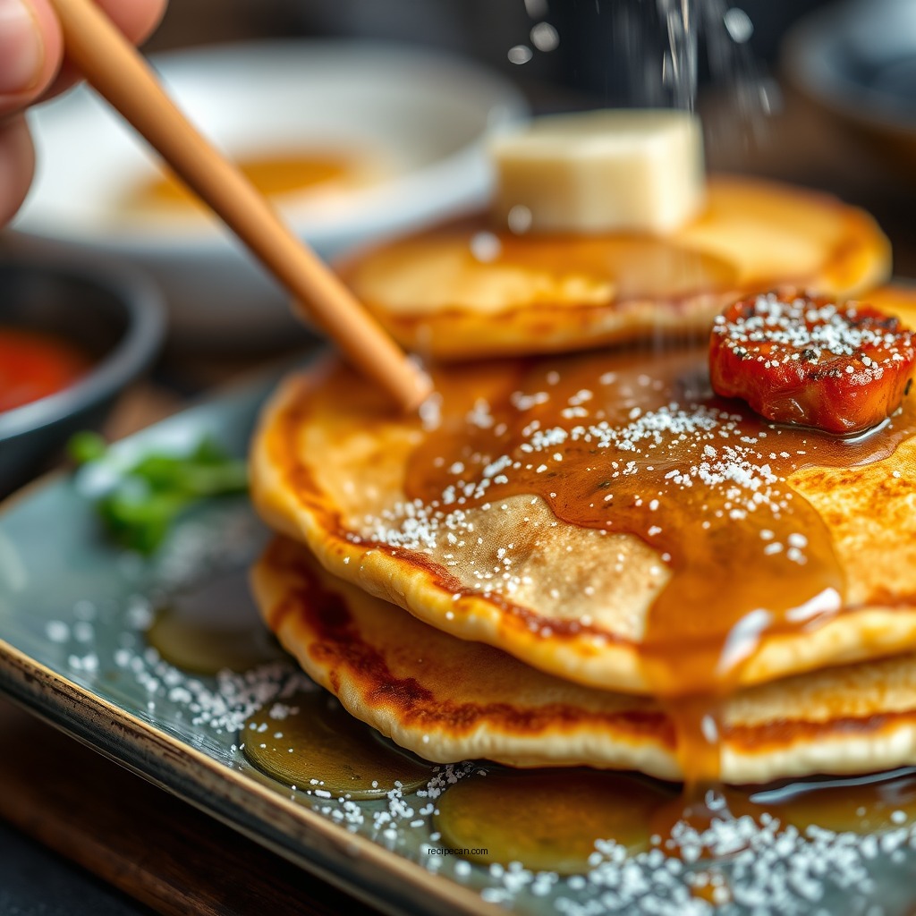Cooking the Pancakes - japanese pancakes recipe