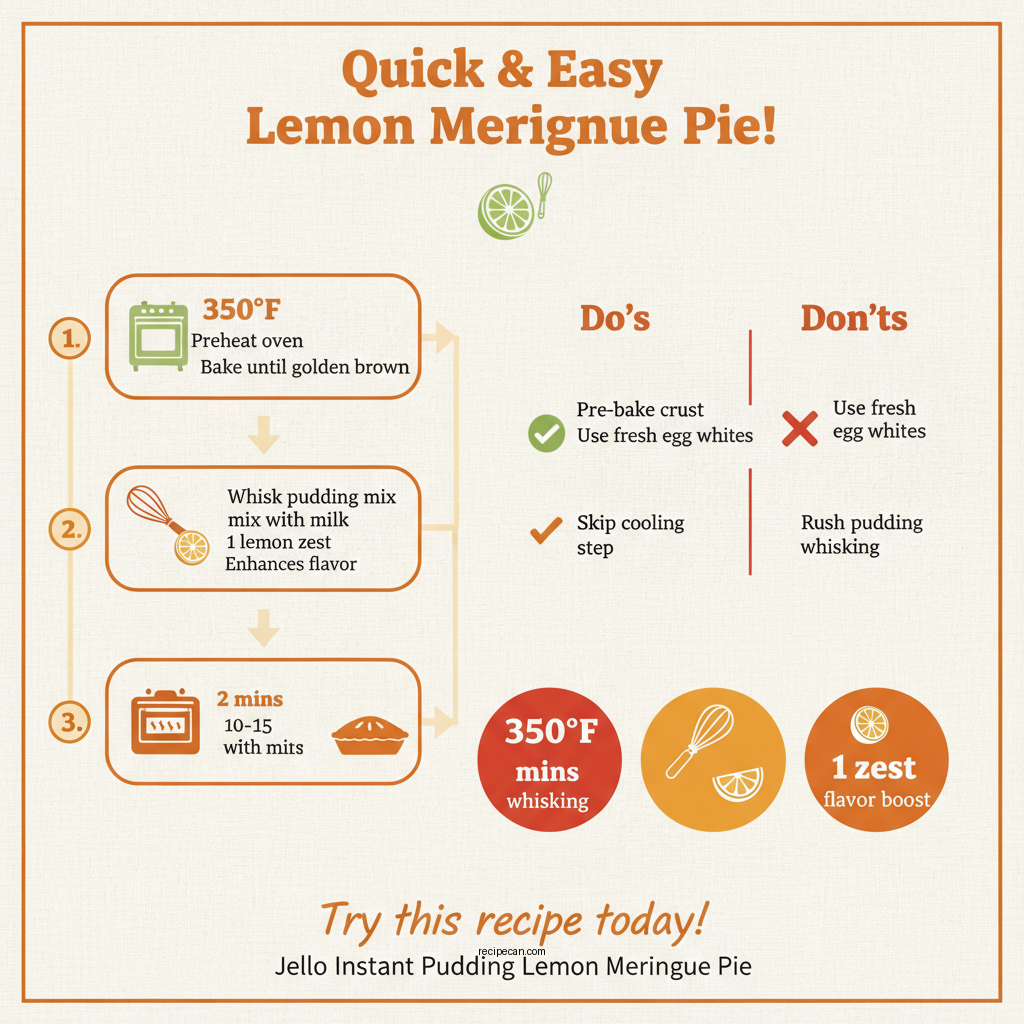 jello instant pudding lemon meringue pie recipe - Data Infographic and Statistics