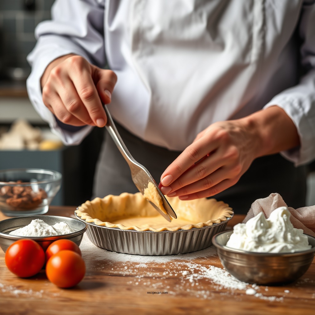 Preparing the Pie Crust - jello instant pudding lemon meringue pie recipe