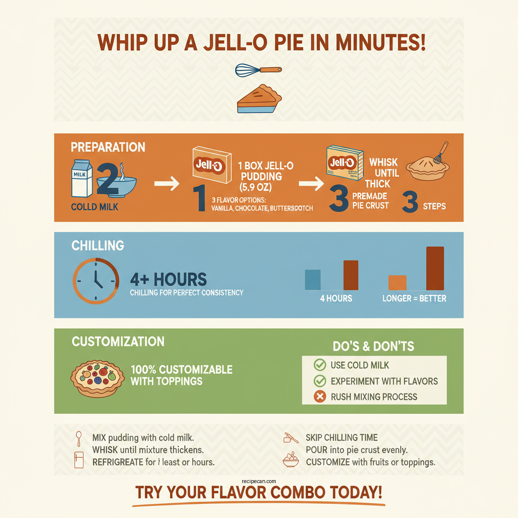 jello instant pudding pie recipe on box 5.9 oz - Data Infographic and Statistics