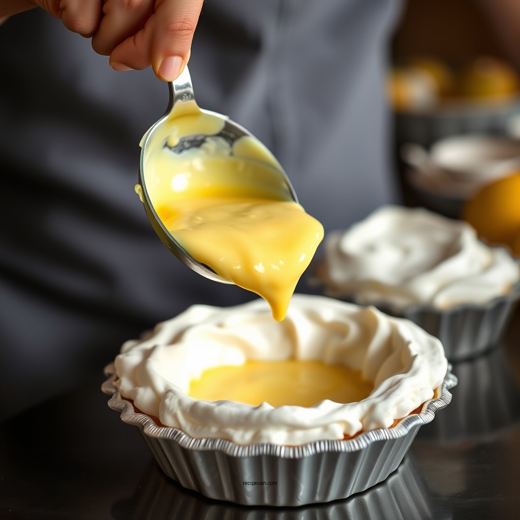 Preparing the Lemon Pudding - jello lemon pudding meringue pie recipe