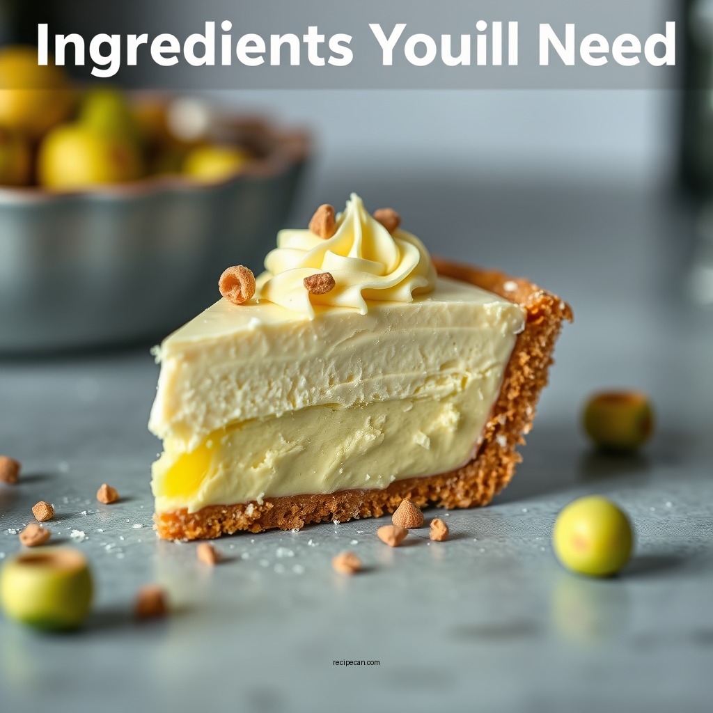 Ingredients You'll Need - jello pistachio pudding pie recipe
