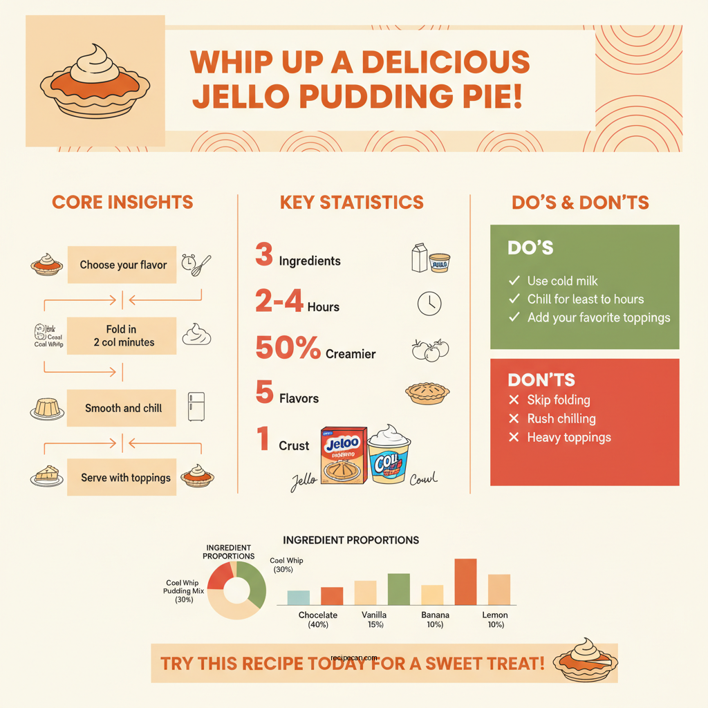 jello pudding pie recipe with cool whip - Data Infographic and Statistics