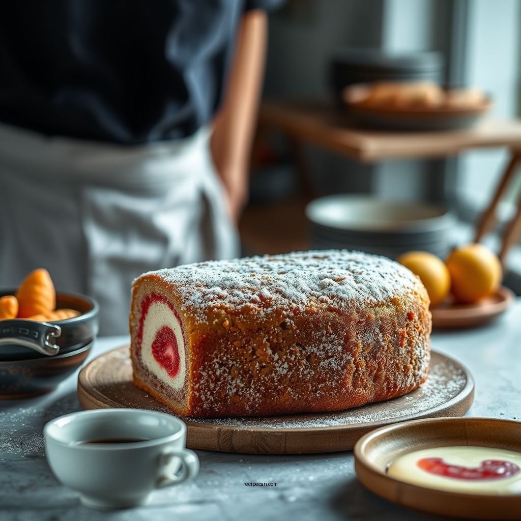 Preparing the Sponge Cake - jelly roll recipe