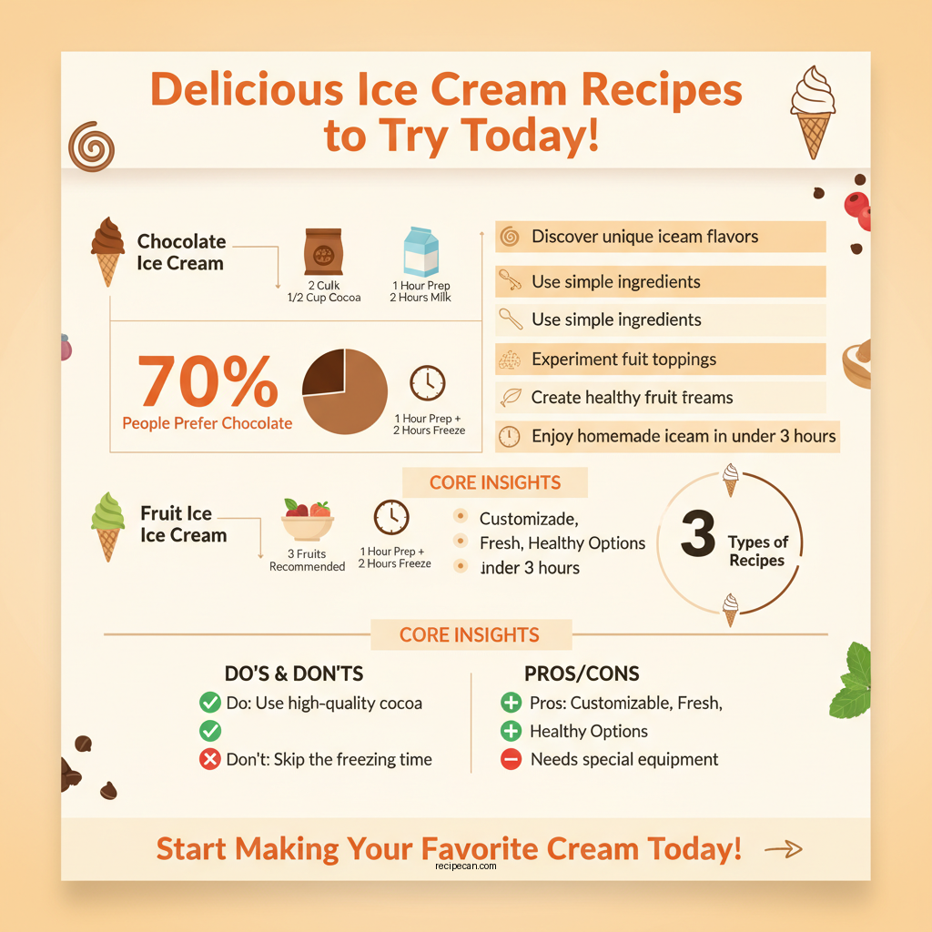 jenis ice cream recipe - Data Infographic and Statistics