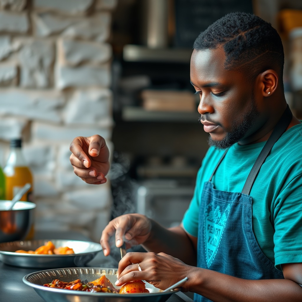 Preparing the Marinade - jerk sauce recipe