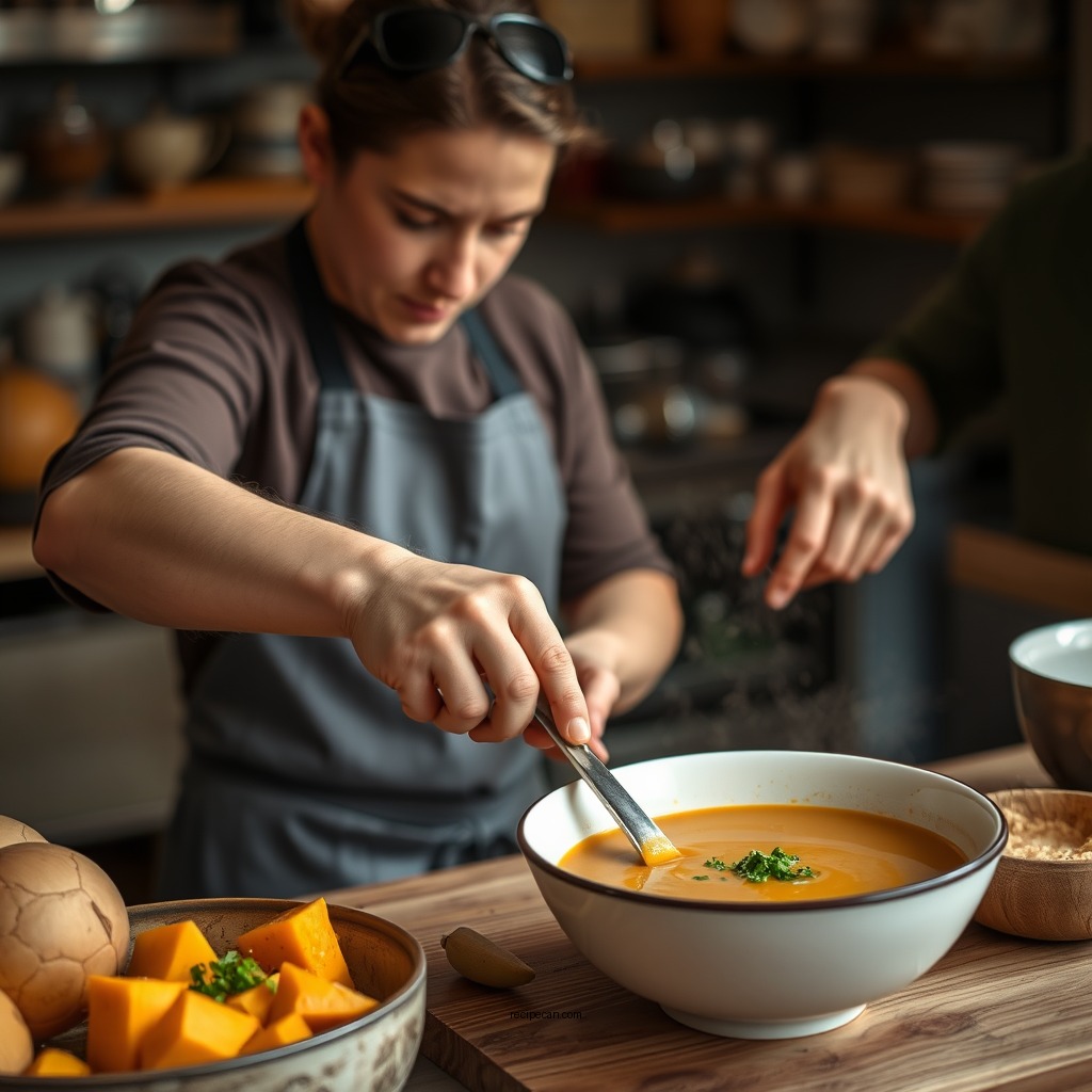 Preparation Steps - kabocha squash soup recipe