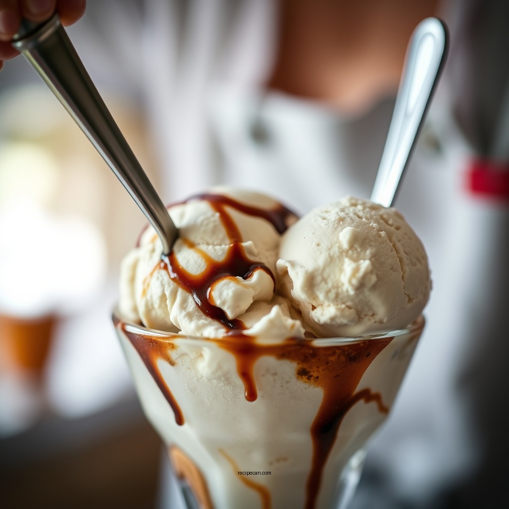Churning the Ice Cream - kahlua ice cream recipe