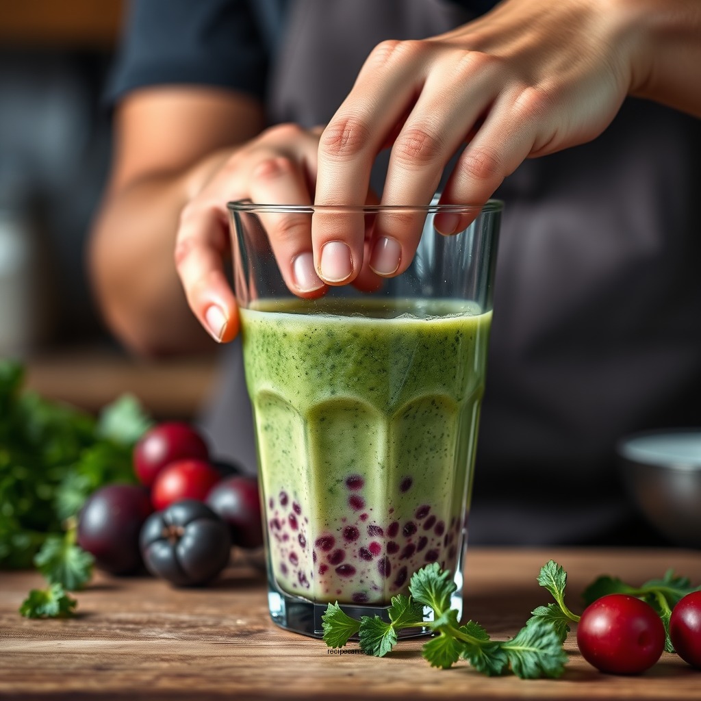 Step-by-Step Smoothie Preparation - kale fruit smoothie recipe