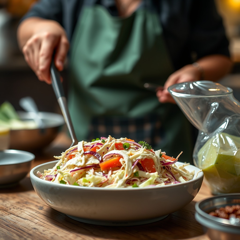 Preparing the Vegetables - kentucky fried chicken copycat coleslaw recipe
