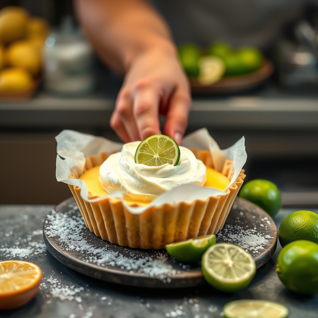 Preparing the Crust - key lime tart recipe condensed milk