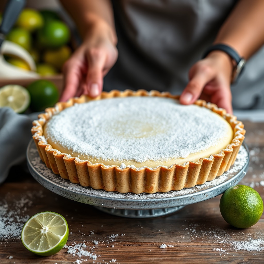 Preparing the Crust - key lime tart recipe