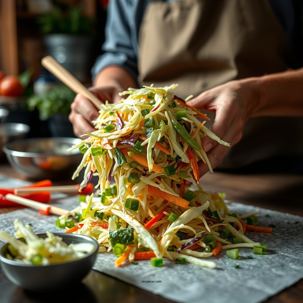 Preparing the Vegetables - kfc coleslaw recipe by ex employee