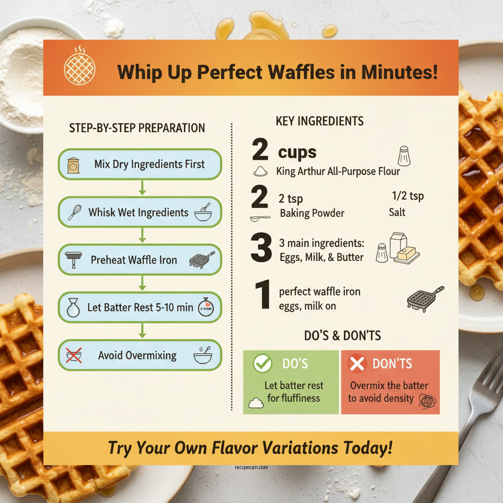 king arthur flour waffle recipe - Data Infographic and Statistics
