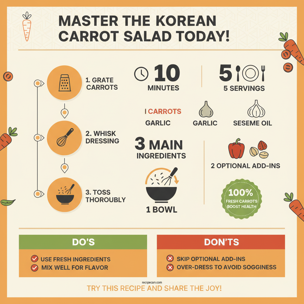 korean carrot salad recipe - Data Infographic and Statistics