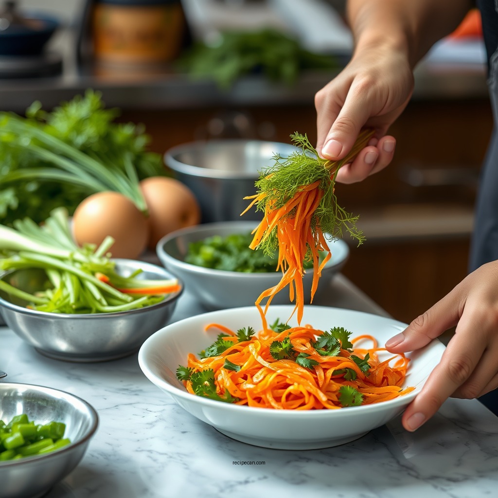 Step-by-Step Preparation - korean carrot salad recipe