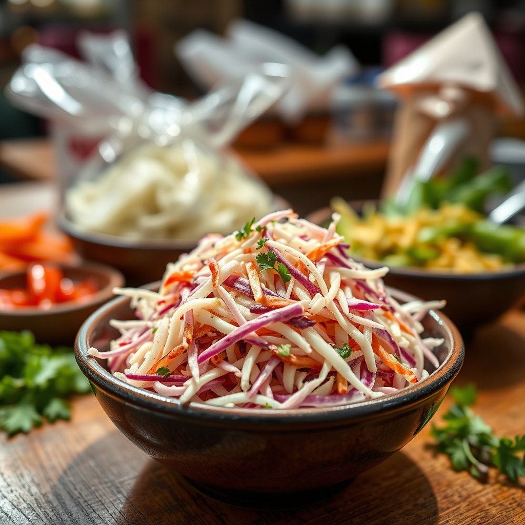 Key Ingredients for Korean Coleslaw - korean coleslaw recipe