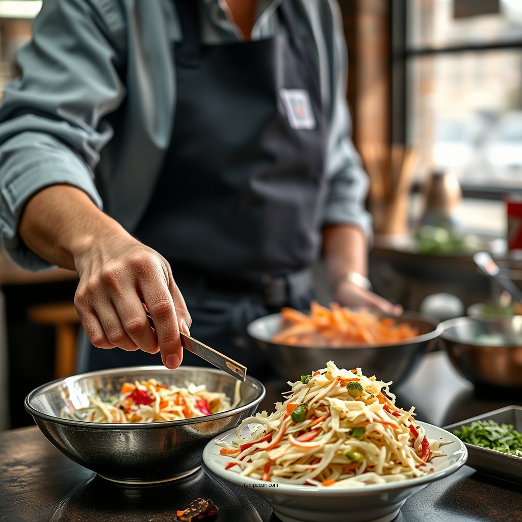 Step-by-Step Preparation - korean coleslaw recipe