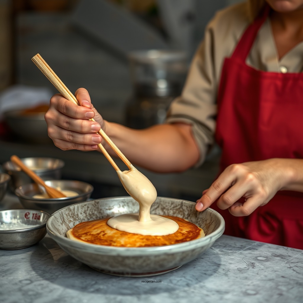 Preparing the Batter - korean pancake recipe