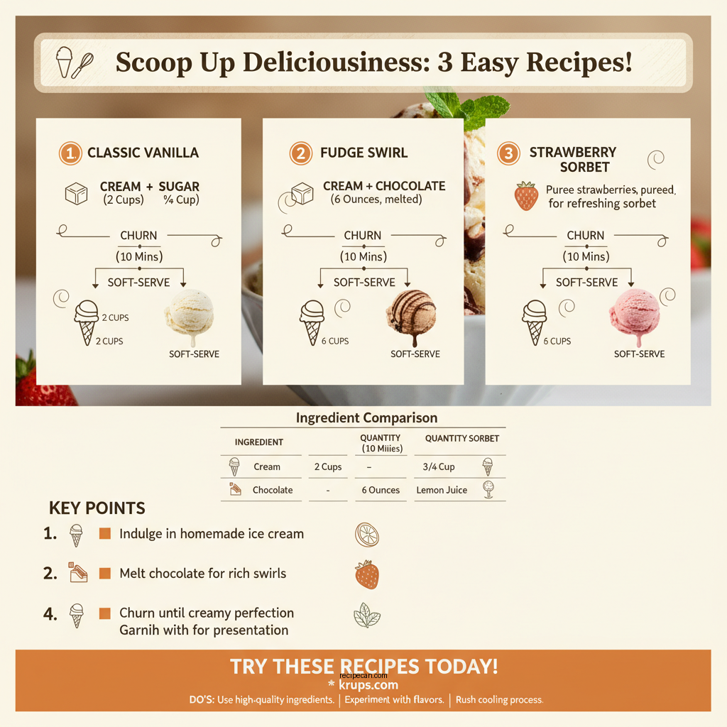 krups ice cream machine recipes - Data Infographic and Statistics