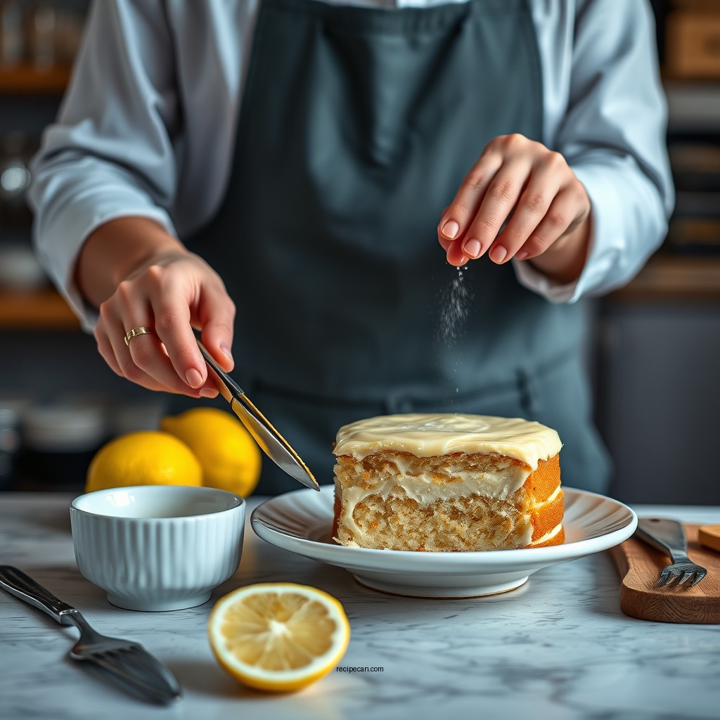 Step-by-Step Instructions - lemon cake recipe with lemon pudding