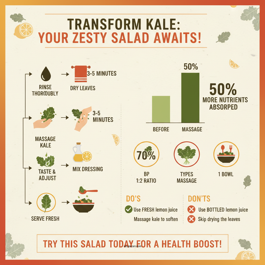 lemon garlic kale salad recipe - Data Infographic and Statistics