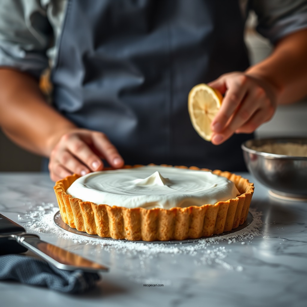 Preparing the Tart Crust - lemon meringue tart recipe