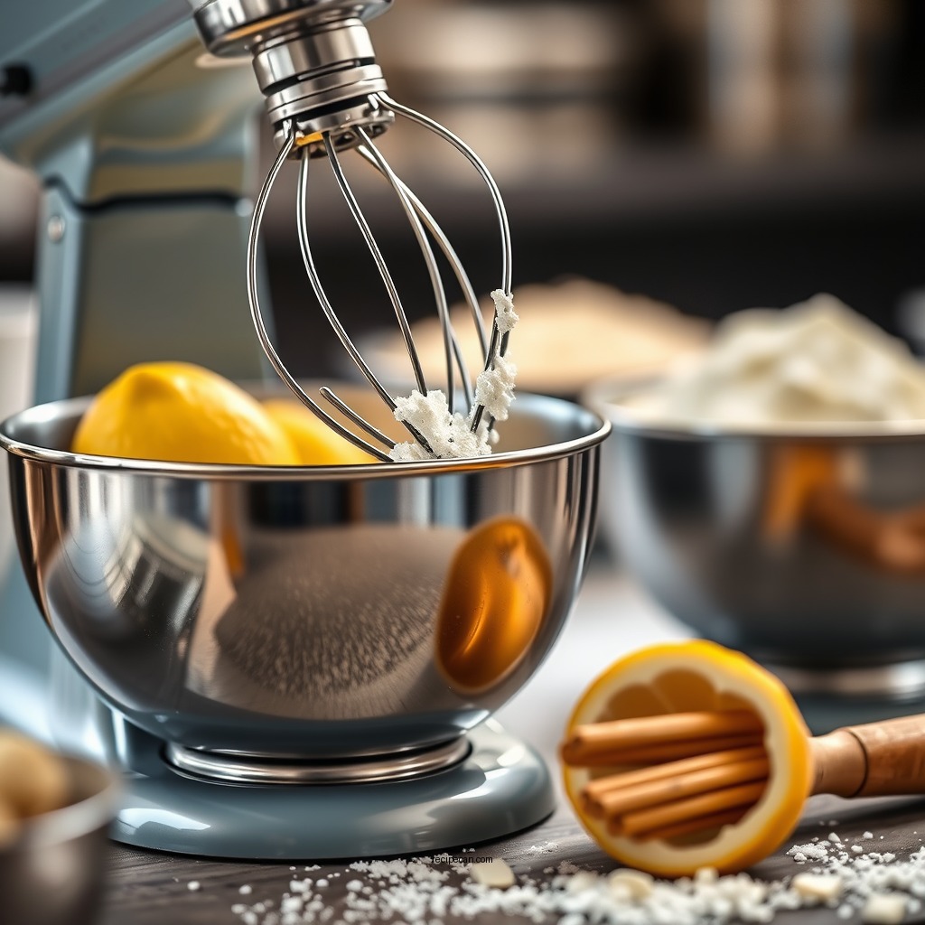 Mixing the Ingredients - lemon mousse recipe