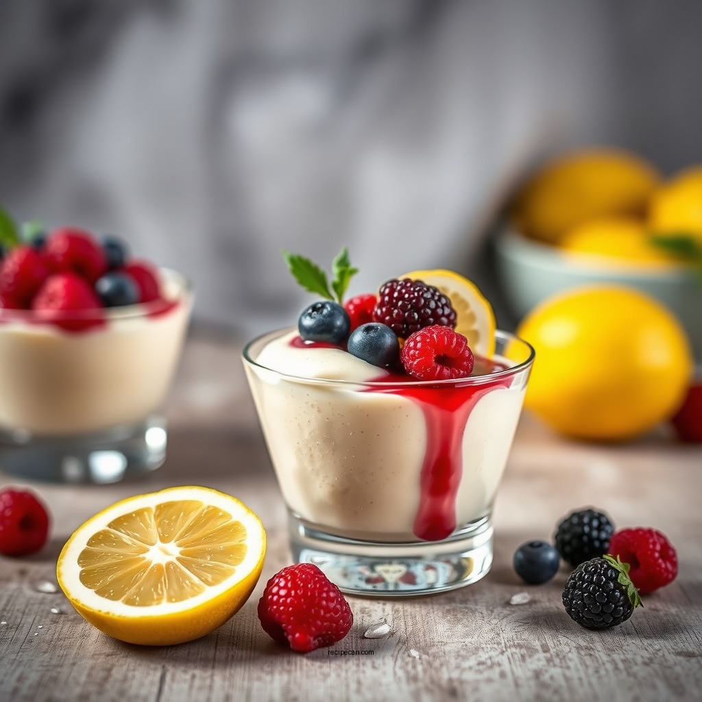 Lemon Mousse with Berry Topping - lemon mousse recipes