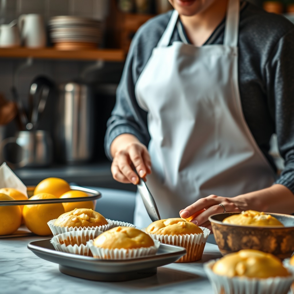 Step-by-Step Preparation - lemon muffins recipe