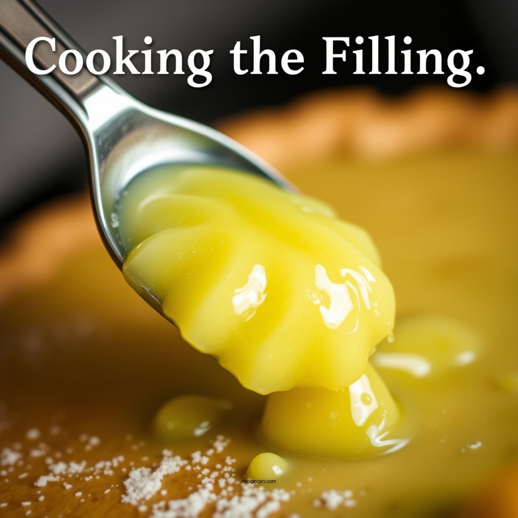 Cooking the Filling - lemon pie filling recipe