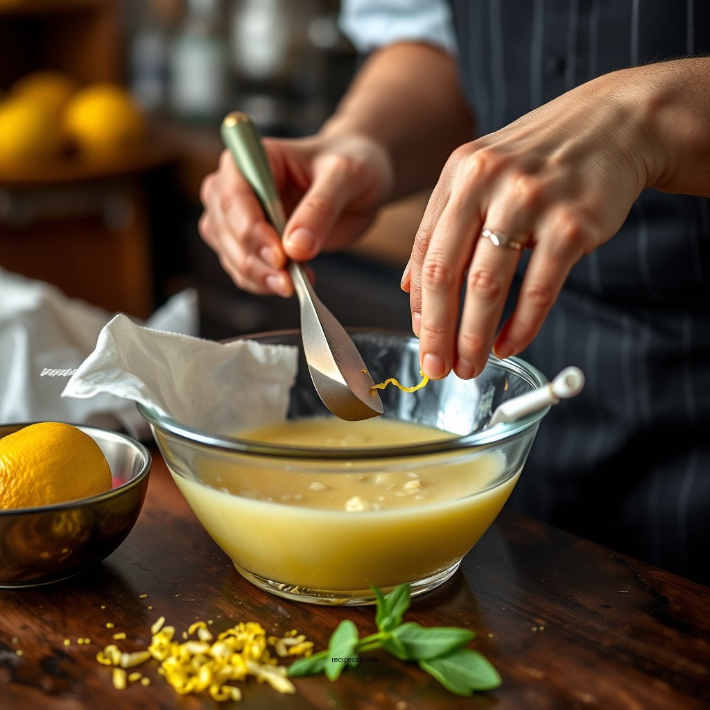 Preparing the Lemon Zest and Juice - lemon pie filling recipe