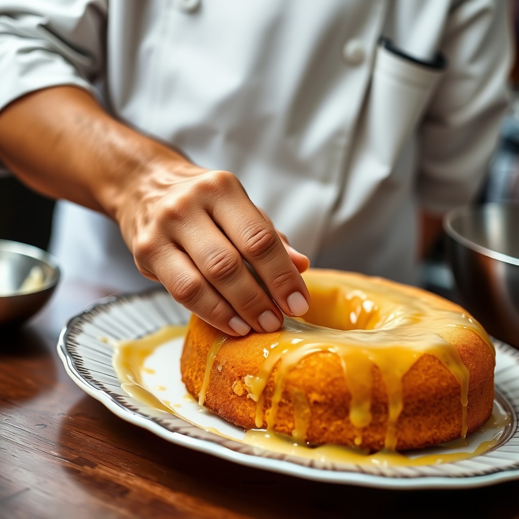 Step-by-Step Preparation - lemon pudding pound cake recipe from scratch