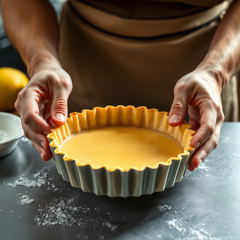 Preparing the Tart Shell - lemon tart recipe easy