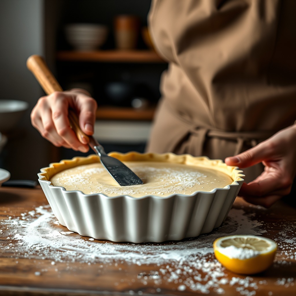 Preparing the Tart Crust - lemon tart recipe