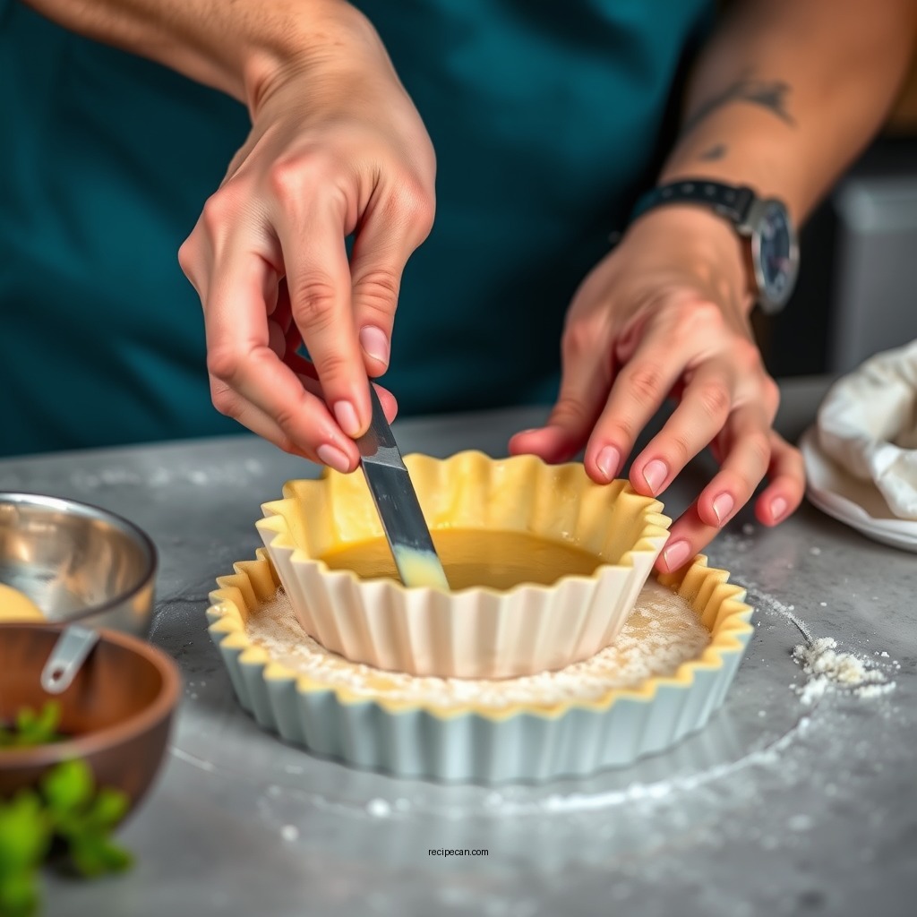 Preparing the Tart Crust - lemon tarts recipe