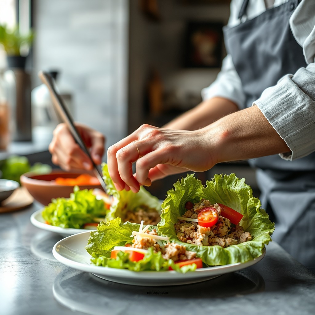 Preparation Steps - lettuce tuna wraps recipe