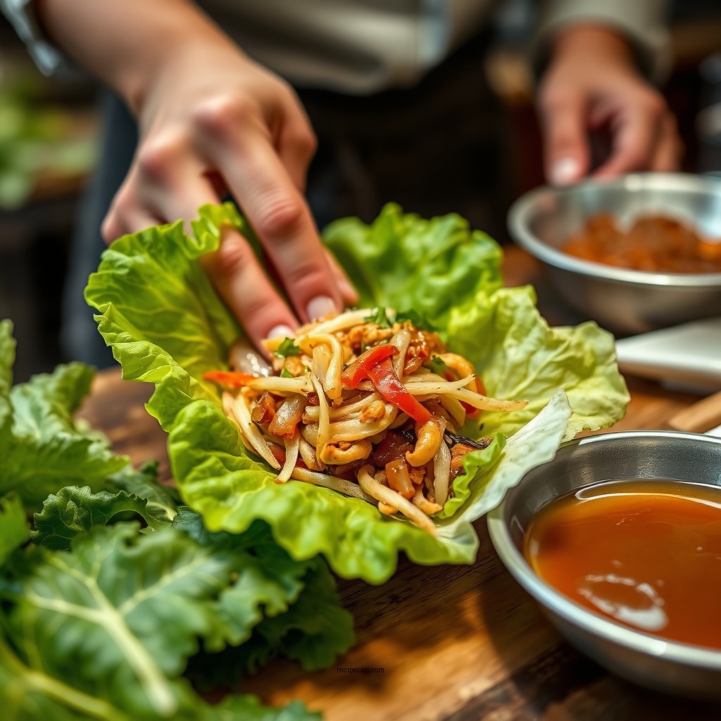 Preparing the Filling - lettuce wrap pf chang recipe