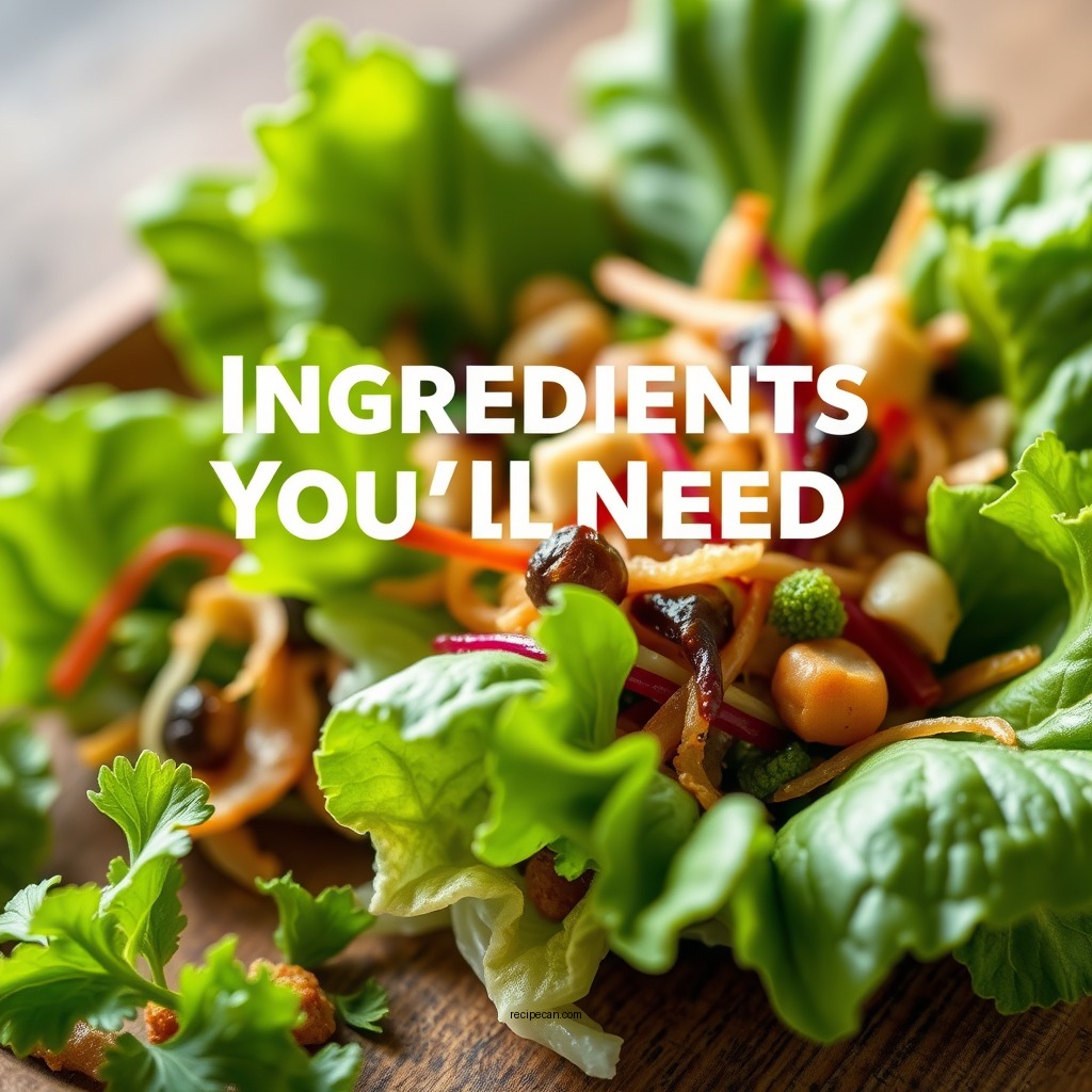 Ingredients You'll Need - lettuce wraps chinese recipe