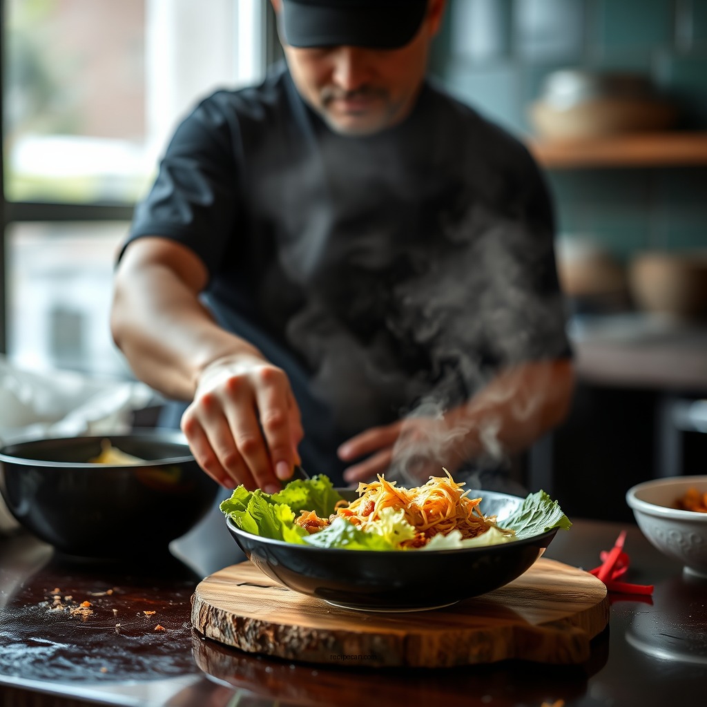 Preparing the Filling - lettuce wraps pf chang recipe