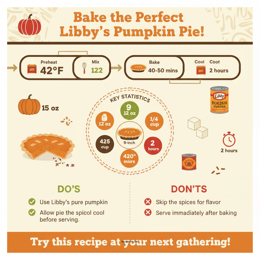 libby's pumpkin pie recipe on can - Data Infographic and Statistics