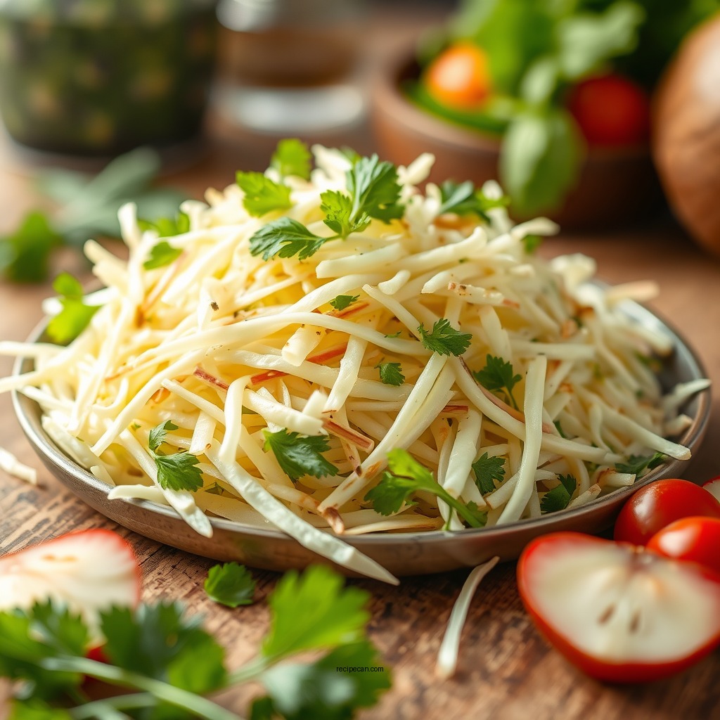 Fresh Ingredients for a Light Coleslaw - light coleslaw recipe