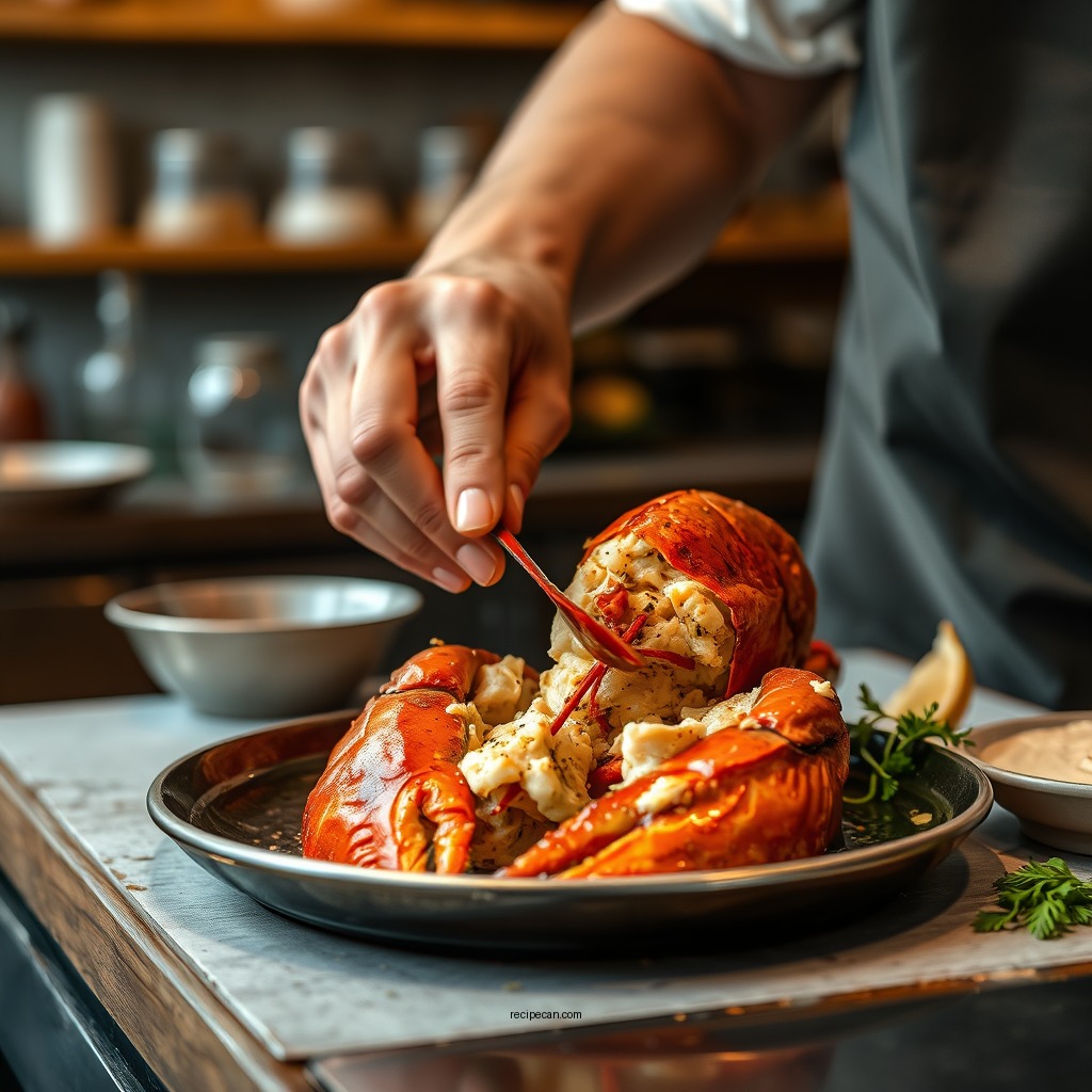 Preparing the Lobster - lobster sauce recipe
