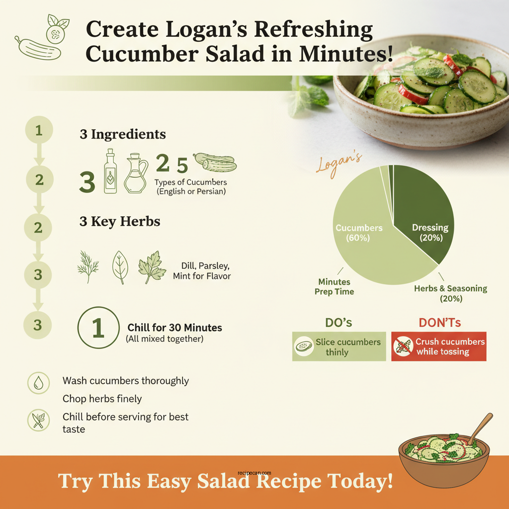 logans cucumber salad recipe - Data Infographic and Statistics