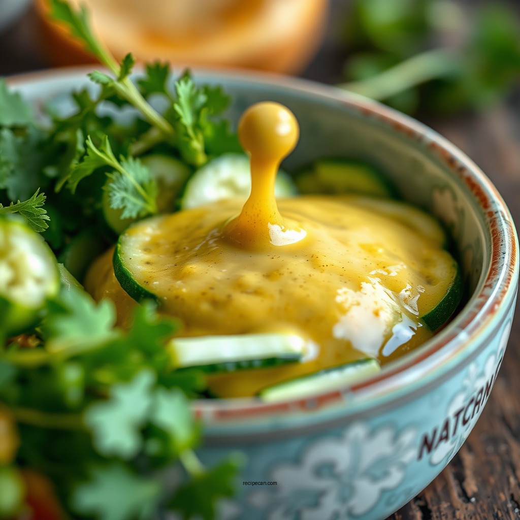Making the Dressing - logans cucumber salad recipe