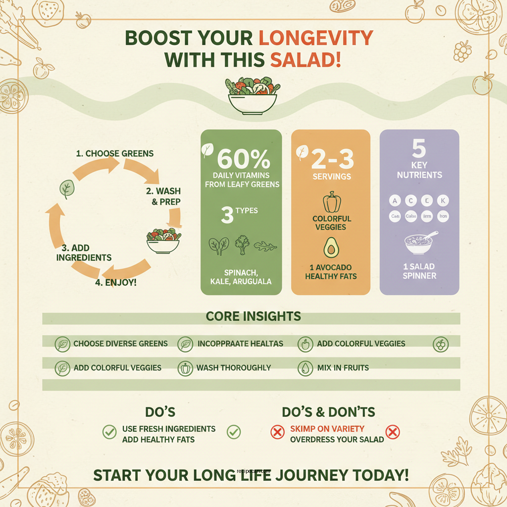 long life salad recipe - Data Infographic and Statistics