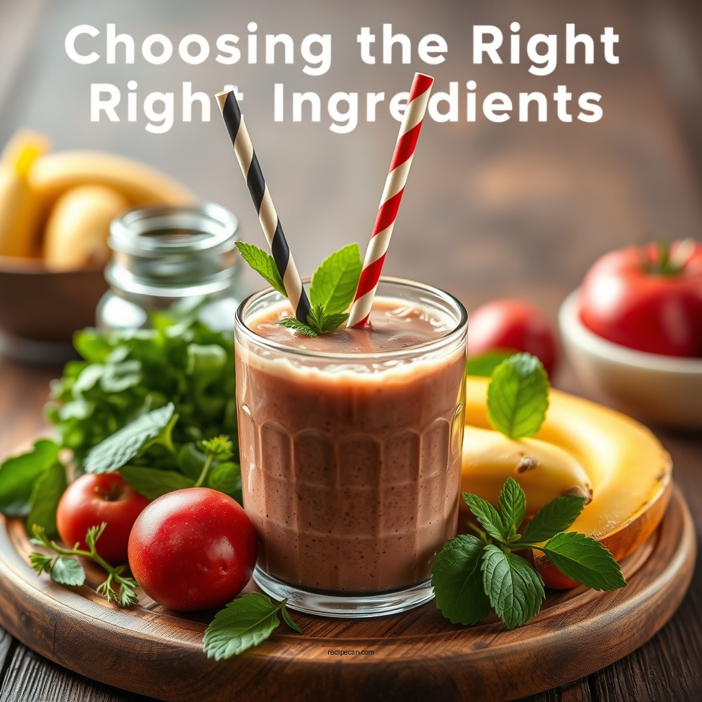Choosing the Right Ingredients - low calorie smoothie recipe