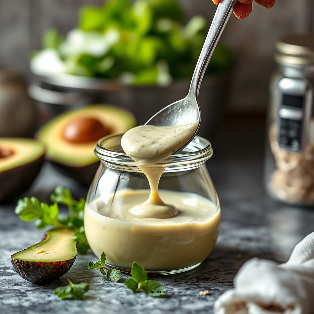 Creamy Avocado Dressing - low salt salad dressing recipes